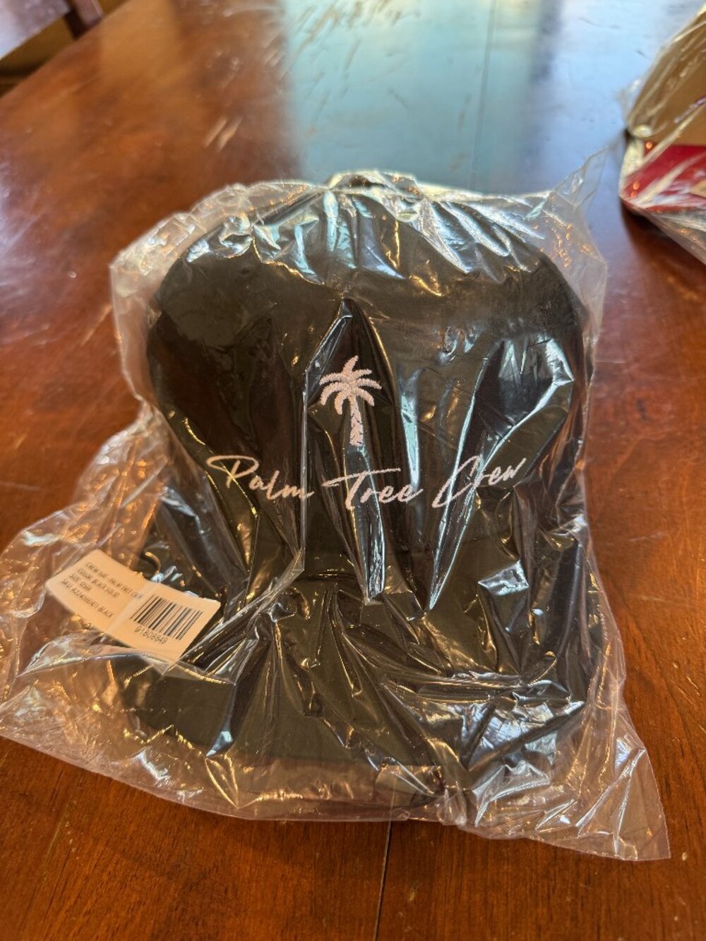 Palm Tree Crew Black Snapback Hat White Logo (New w/ Packaging)